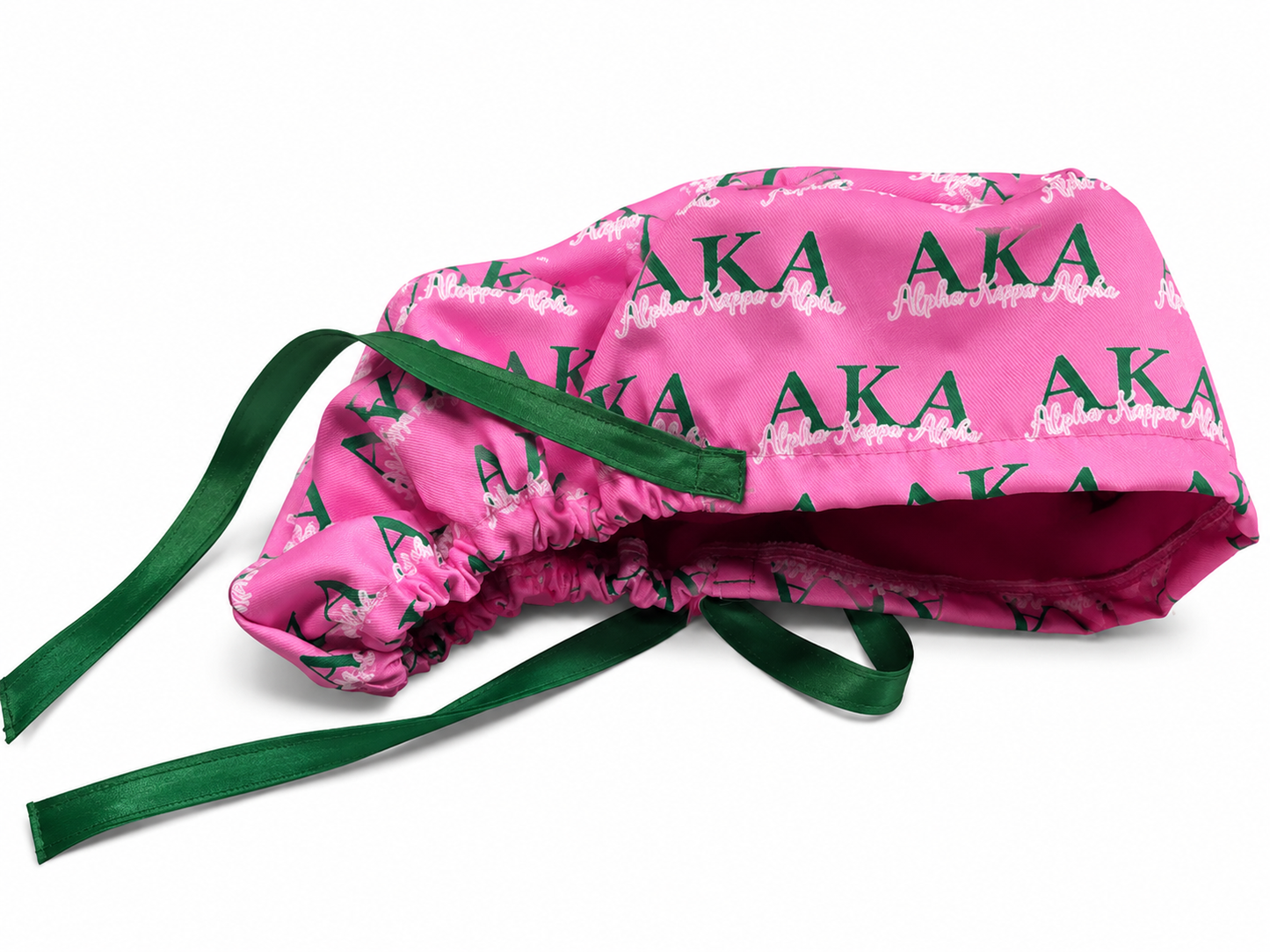 Greek Custom Scrub caps and Scrub Caps With Tiebacks for Ponytails