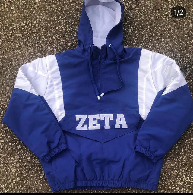 Blue/White Vintage Inspired Starter jacket