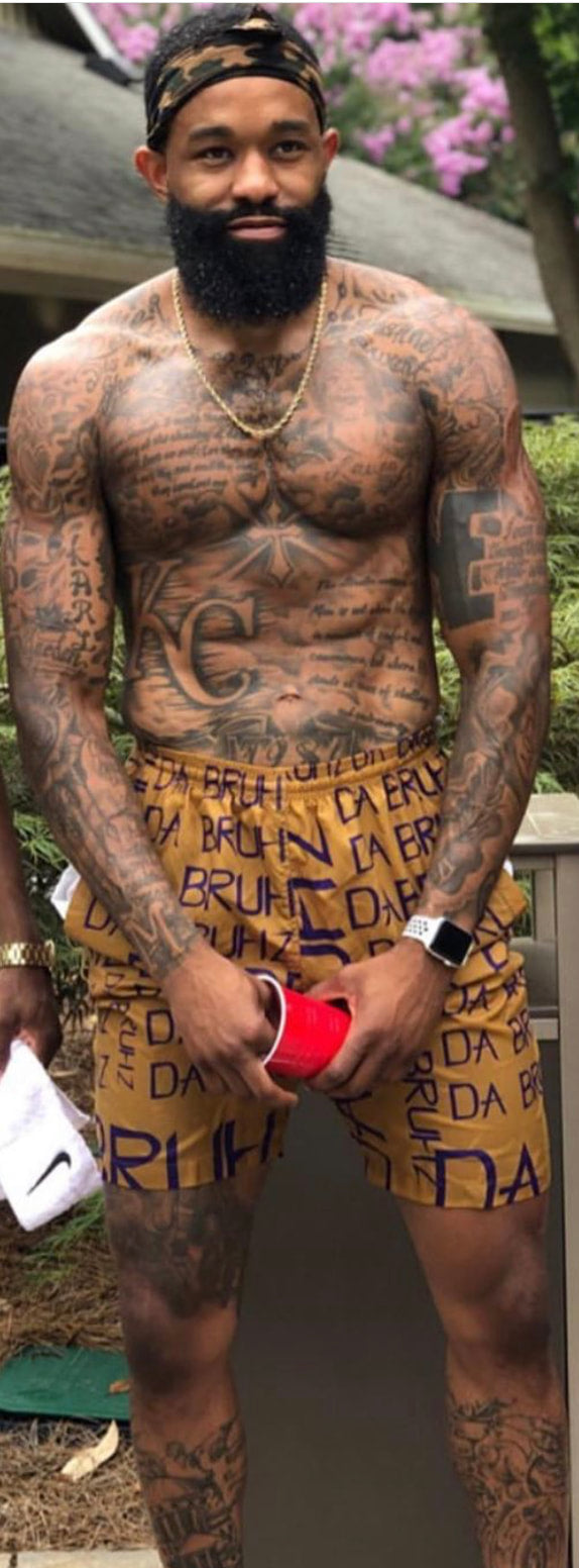 Da Bruhz Swim Trunks Old Gold/Purple