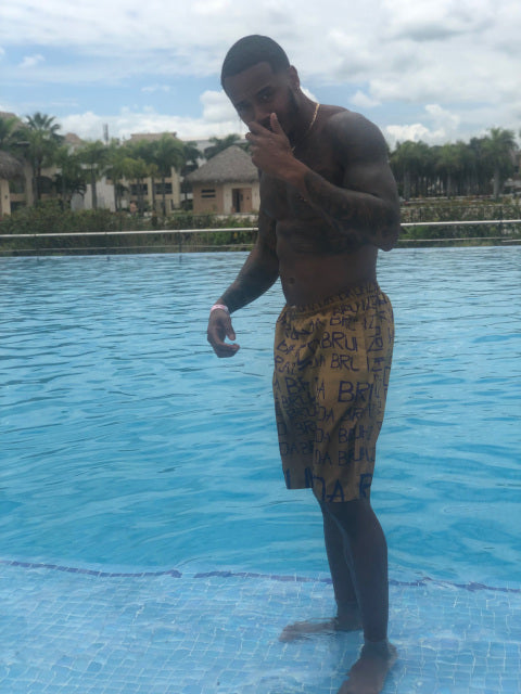Da Bruhz Swim Trunks Old Gold/Purple