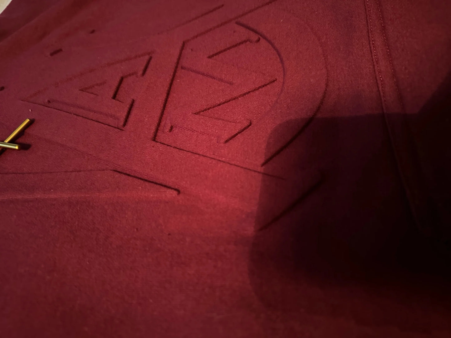 Maroon Embossed Hoodie