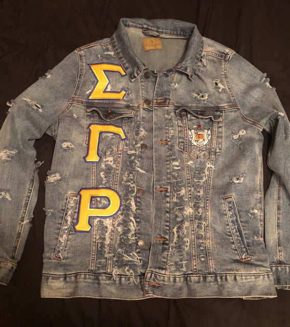 SGRHO distressed jean jacket