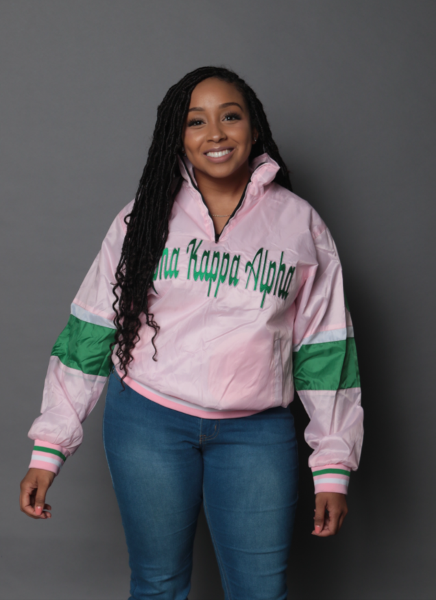 Vintage windbreaker pull over Alpha Kappa Alpha