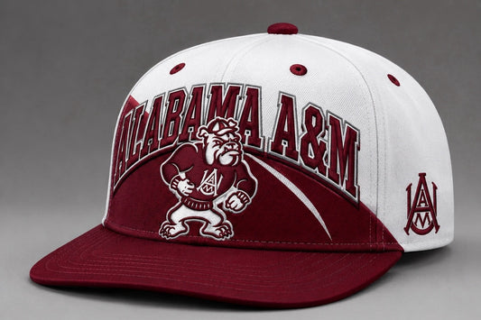 Maroon and White Snapback