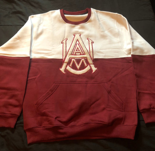 AAMU inspired half and half sweater