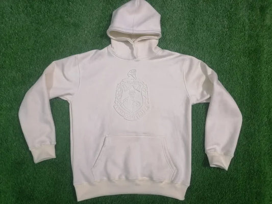 Cream Embossed Hoodie