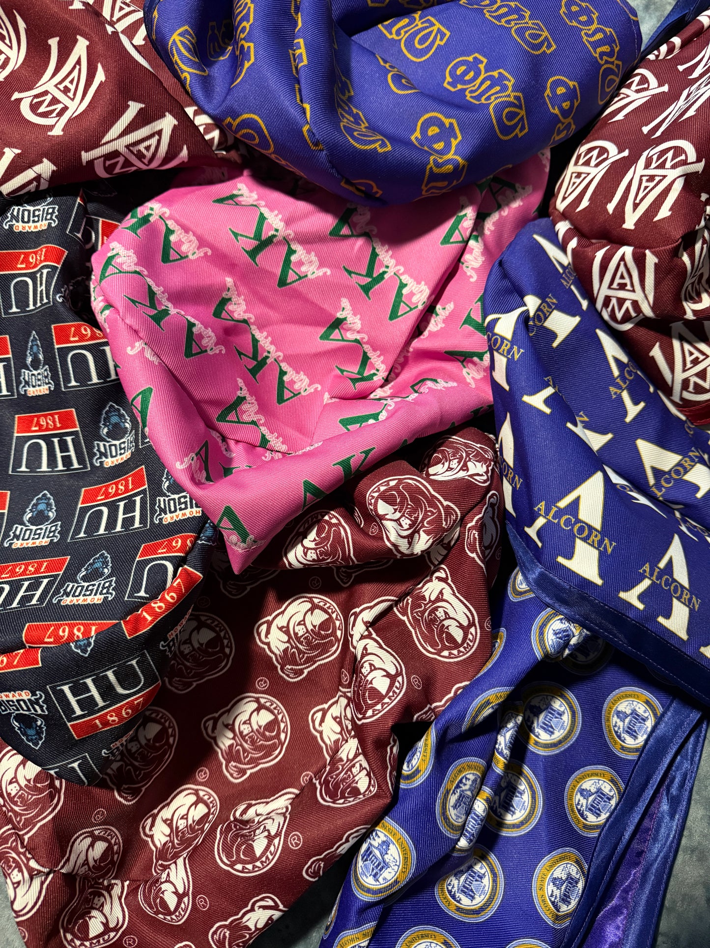 Greek Custom Scrub caps and Scrub Caps With Tiebacks for Ponytails