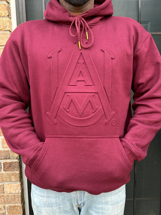 Maroon Embossed Hoodie